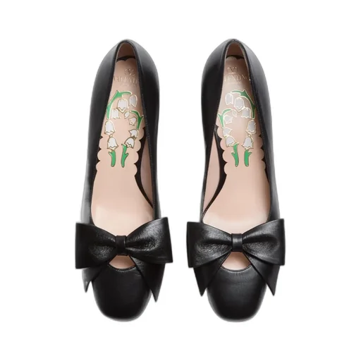 Valentino Bowow Logo Plaque Pumps
