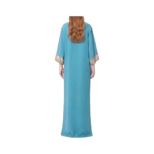 Valentino Embellished Side Slit Belted Dress