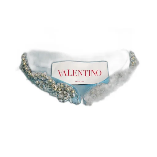 Valentino Embellished Side Slit Belted Dress