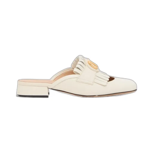 Valentino Vlogo Plaque Square Toe Sandals
