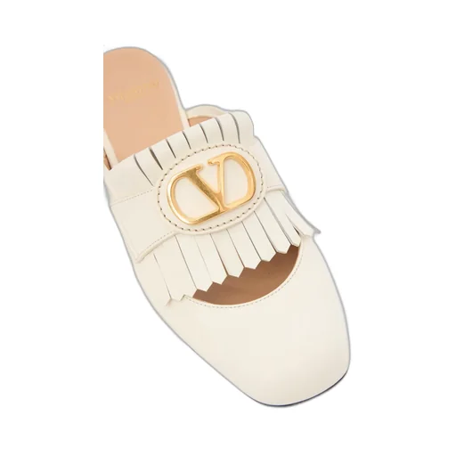 Valentino Vlogo Plaque Square Toe Sandals