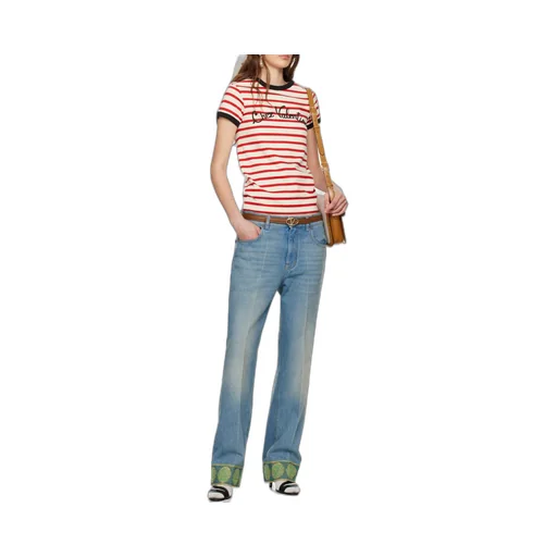 Valentino Striped Crewneck T-Shirt