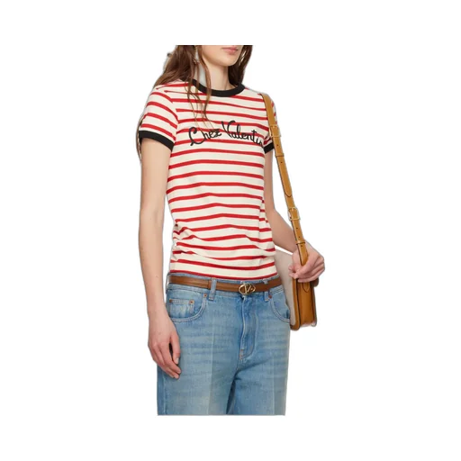 Valentino Striped Crewneck T-Shirt
