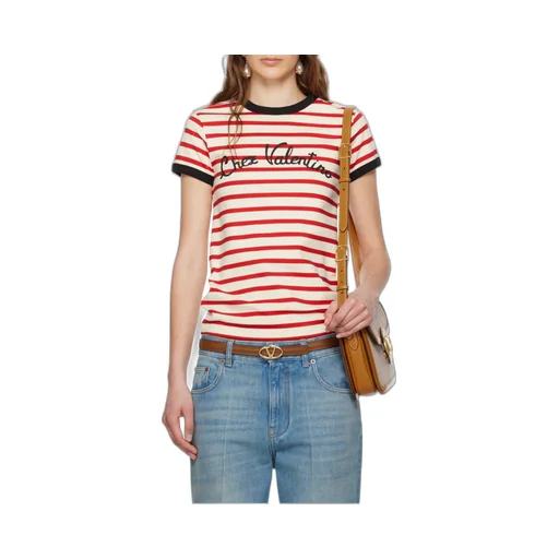 Valentino Striped Crewneck T-Shirt