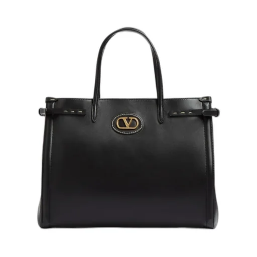 Valentino Antibes Vlogo Plaque Medium Tote Bag