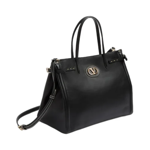 Valentino Antibes Vlogo Plaque Medium Tote Bag