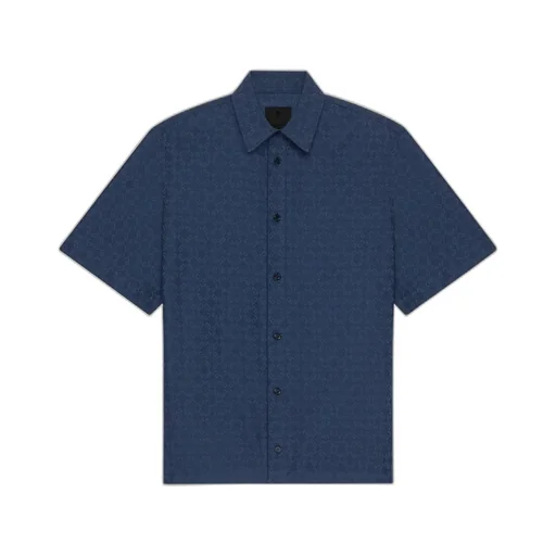 Givenchy Monogram Jacquard Short-Sleeved Shirt