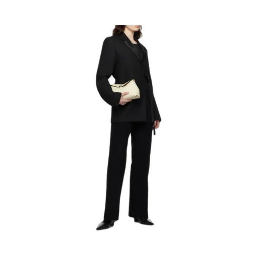 Satin-Lapels Wrap Blazer