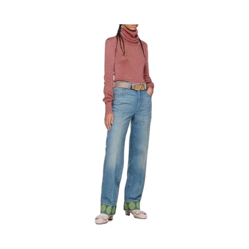 Valentino Logo Plaque Turtleneck Jumper