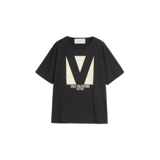 Valentino Chez Valentino-Printed Crewneck T-Shirt
