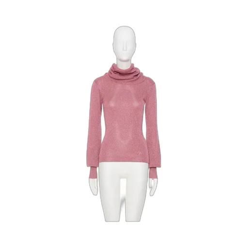 Valentino Logo Plaque Turtleneck Jumper