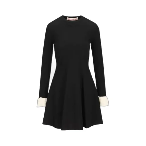 Valentino Garavani Long Sleeved Knitted Mini Dress