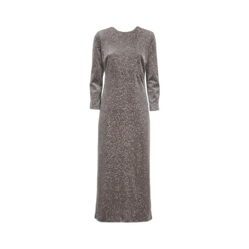 Sequin-Embellished Velvet Midi Dress