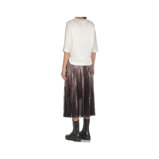 Pliss Pleated Midi Skirt