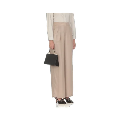 Pleat-Detailing Palazzo Trousers