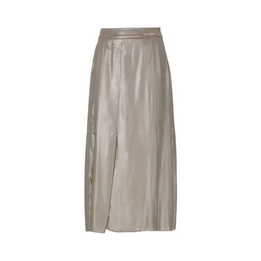 Peserico Laminated Twill Midi Skirt