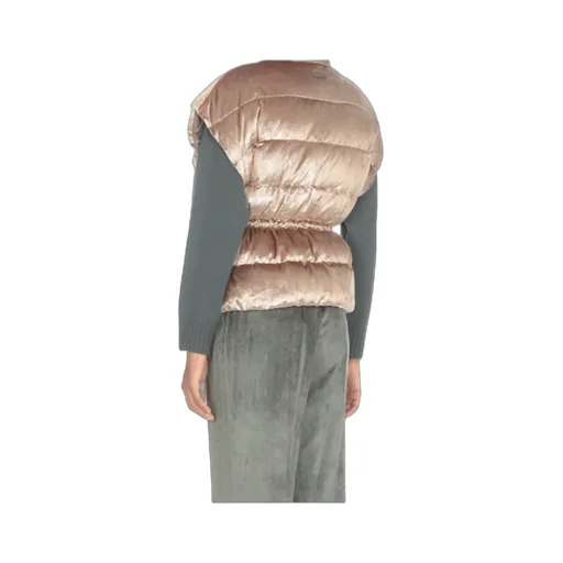 Velvet-Effect Padded Gilet
