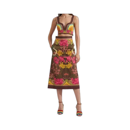 La Doublej Baia Floral Printed Cropped Top
