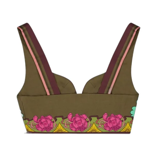 La Doublej Baia Floral Printed Cropped Top