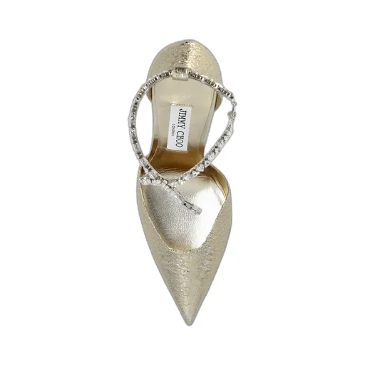Jimmy Choo Stevie 100 Metallic Pointed-Toe Pumps