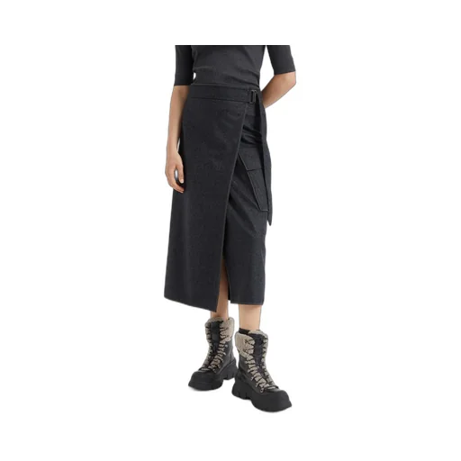 Brunello Cucinelli Wrap Midi Skirt