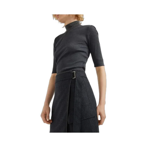 Brunello Cucinelli Wrap Midi Skirt