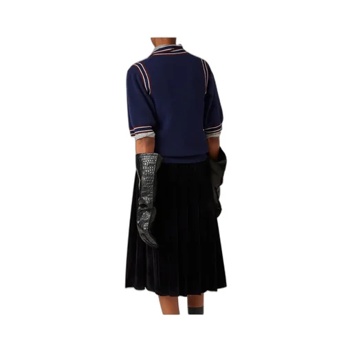 Miu Miu Striped-Trim V-Neck Knitted Vest