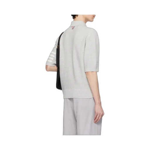 Thom Browne 4-Bar Knitted Polo Shirt