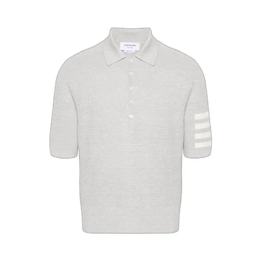 Thom Browne 4-Bar Knitted Polo Shirt