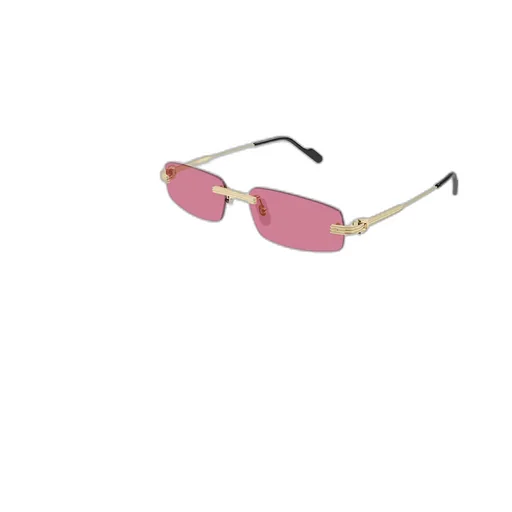 Cartier Rectangular Rimless Sunglasses