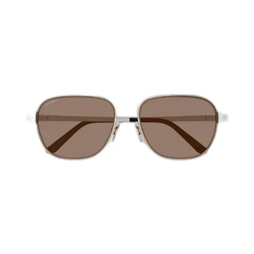 Cartier Santos Brushed Pilot Frame Sunglasses