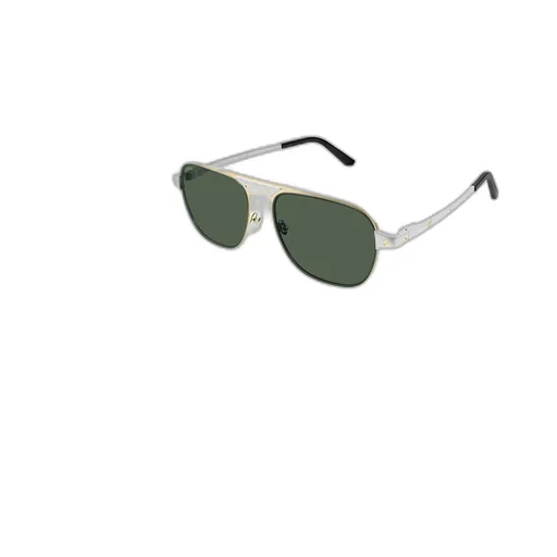 Cartier Santos Brushed Pilot Frame Sunglasses