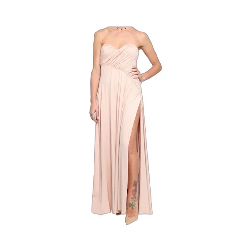 Ruffled Strapless Gown