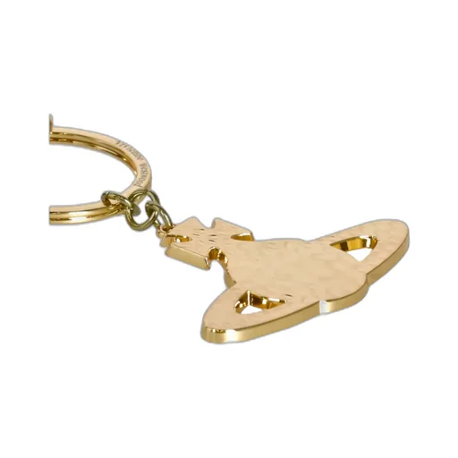 Orb-Embellished Leather Keyring