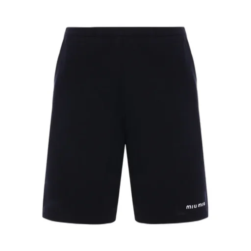 Miu Miu Logo-Embroidered Shorts