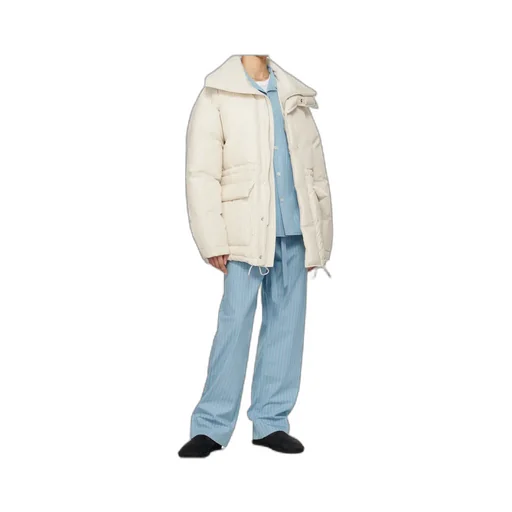Tekla X Auralee Striped Down Jacket