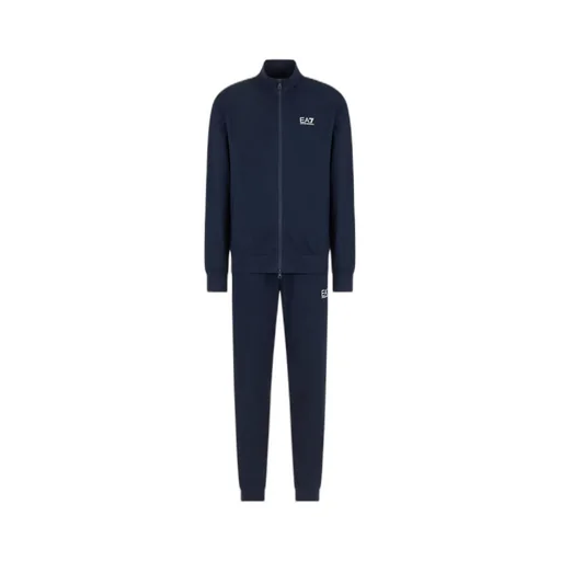 Ea7 Emporio Armani Logo Printed Zipped Track Suit