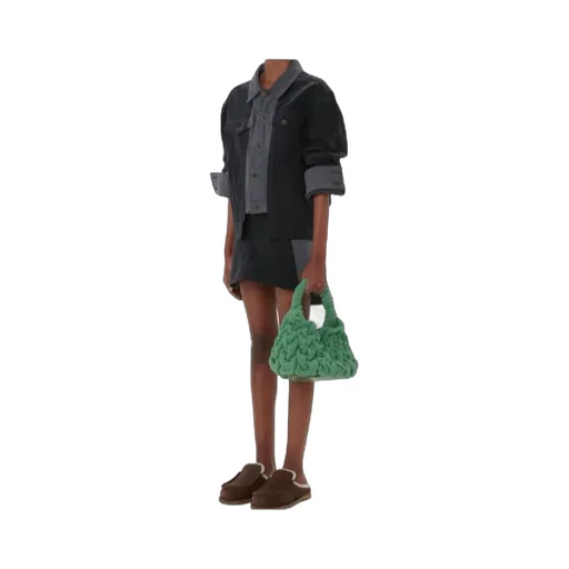 Logo-Appliqué Layered Denim Jacket