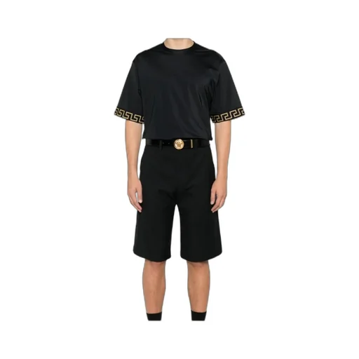 Versace Greca-Trim Crewneck T-Shirt