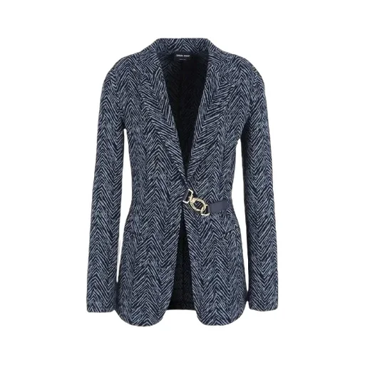 Jacquard Single-Breasted Blazer