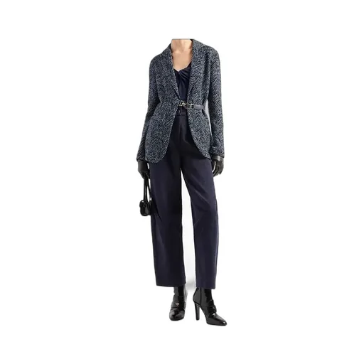 Jacquard Single-Breasted Blazer