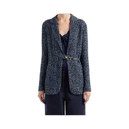 Jacquard Single-Breasted Blazer