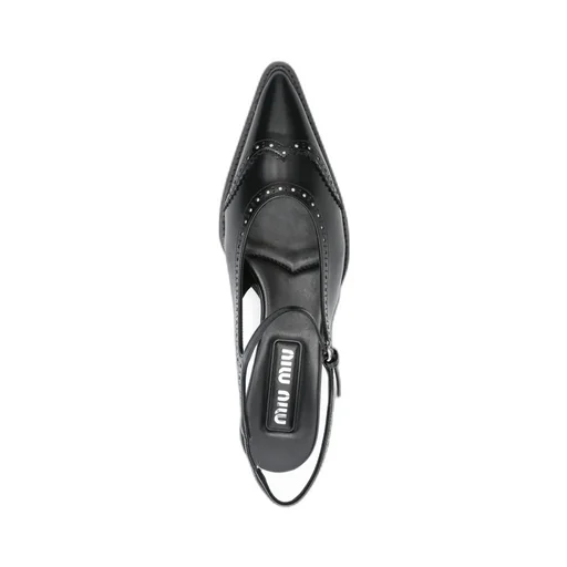 Miu Miu Pointed-Toe Slingback Pumps