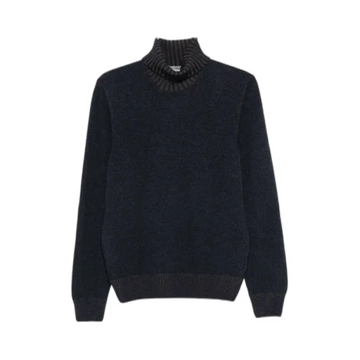 Turtleneck Ribbed-Hem Sweater