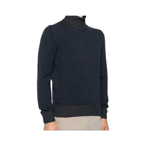 Turtleneck Ribbed-Hem Sweater