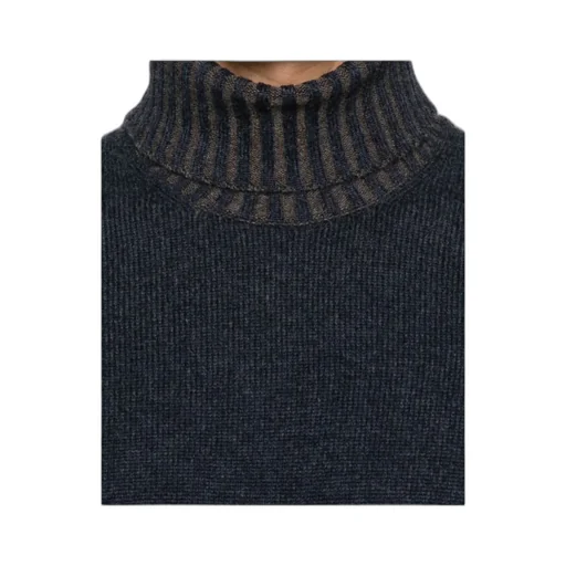 Turtleneck Ribbed-Hem Sweater