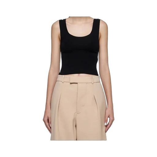 Black Sleeveless Vest Top