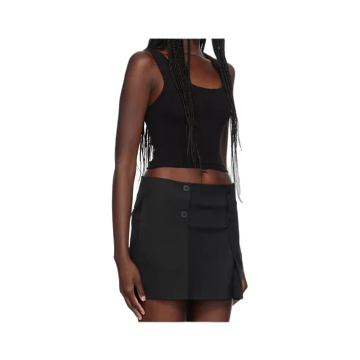 Black Sleeveless Vest Top