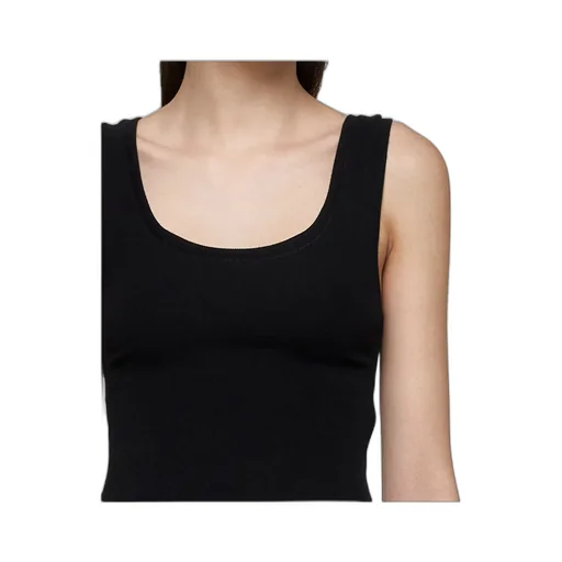 Black Sleeveless Vest Top
