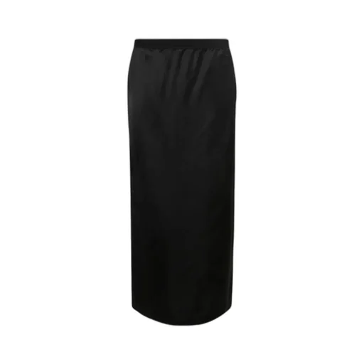 Elastic Waist Midi Skirt